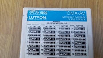 ИНТЕРФЕЙС ОСВЕЩЕНИЯ LUTRON GRAFIK 6000 OMX-AV