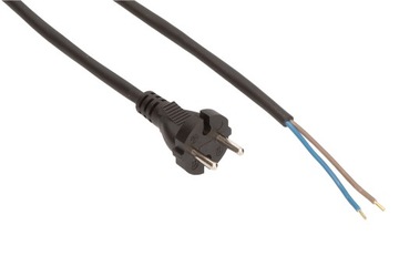 Przewód kabel z wtyczką Guma 2x1 10m