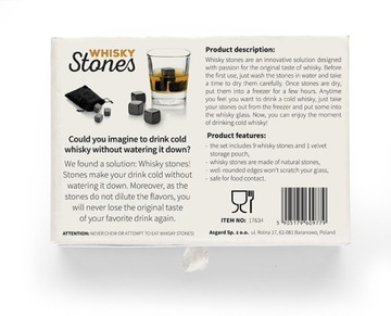 WHISKY STONES DRINK CUBE базальт - 9 шт.