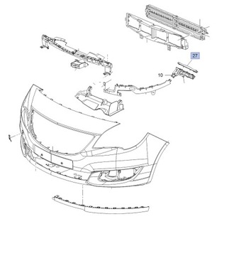 НОВЫЙ БАМПЕР HOCKEY SLIDE OPEL MERIVA B LIFT