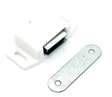 ZATRZASK MAGNETYCZY MAGNES MEBLOWY BIAŁY - 5 SZT.