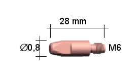 Контактный наконечник SET MB25 толщиной 1,2 мм M6