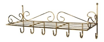 WIESZAK Z PÓŁKĄ Metaloplastyka Wieszaki Srebrny