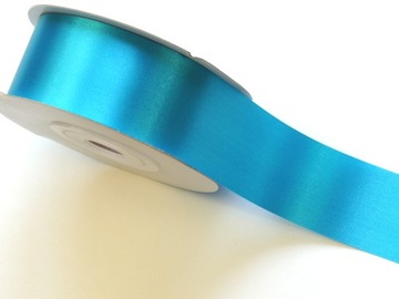 WSTĄŻKA 40mm SATYNOWA tasiemka TURKUSOWA odcinek 4m