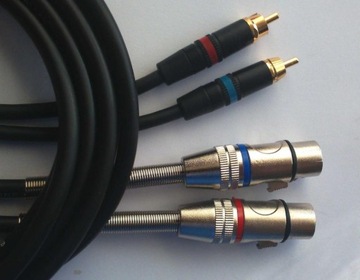 Кабель SHELLER 2x XLR гнездо / 2x RCA (тюльпан) 6м