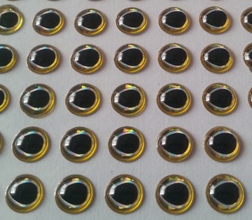 OCZY 3D ( ŁEZKI ) GOLD-SILVER 5 mm 100 sztuk