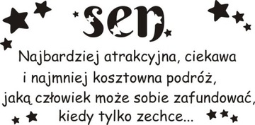 Napis na ścianę naklejka sypialnia - Sen... 99