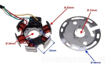 ZAPŁON ALTERNATOR STATOR AM6 AM 4 5 Yamaha DT TZR