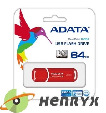 ADATA FAST PenDRIVE 64 ГБ UV150 ПАМЯТЬ USB 3.1