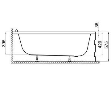 MIKI угловая ванна 145x85 см + сифон