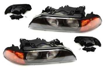 BMW 5 E39 96-00, Reflektor lampa żółta nowa L+P