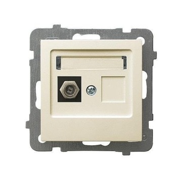 OSPEL AS Gniazdo antenowe typ F GPA-1GF/m/27 ecru