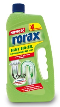 Rorax Silny Bio-Żel Do Udrazniania Rur 3W1