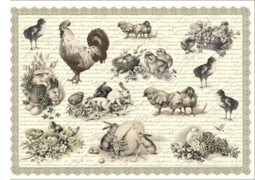 Papier do Decoupage KLASYCZNY A4 D0360