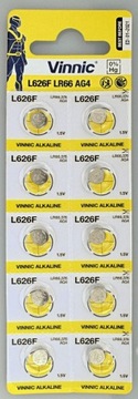 10x ЩЕЛОЧНАЯ БАТАРЕЯ AG4 VINNIC 377 626 G4 LR66