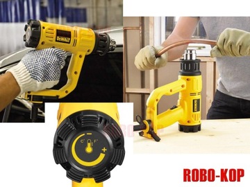 Тепловая пушка DeWALT D26411 1800Вт 600С 2 насадки