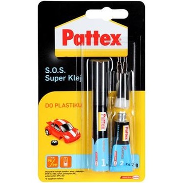 Pattex S.O.S. Super Klej do plastiku 4 ml + 2 g