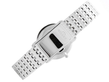 Szwajcarski zegarek damski BISSET stalowy srebrny
