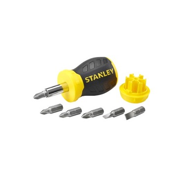 STANLEY ŚRUBOKRĘT KRÓTKI WKRĘTAK MULTI-BIT 6x BITY 66-357