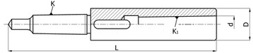 TULEJA REDUKCYJNA DŁUGA MORSE MK4 - MK6 PTPb DM172