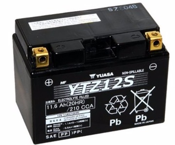 AKUMULATOR YUASA YTZ12S 12V/11.6Ah JAPAN XTZ VTR