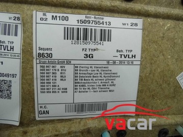 ОБИВКА ДВЕРИ СЛЕВА ЗАДНЯЯ, VW PASSAT B8