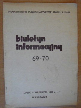 5 x BIULETYN INFORMACYJNY SPATiF 1966 -1969 TEATR