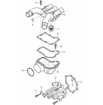 PORSCHE OE 94810601104 ČERPADLO VODY