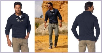 37___ ARIZONA ___ SUPER SWETER MĘSKI GRANATOWY S