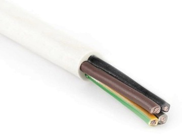 Przewód linka OWY 4x2,5 mm2 500V Biały 1m