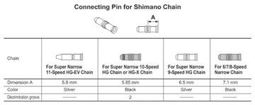 Штифт Shimano 6 скоростей 7 скоростей 8 скоростей HG40 HG71