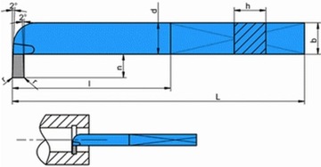 Расточная оправка с крюком и токарным ножом ISO11 NNWc-d 16x16 мм