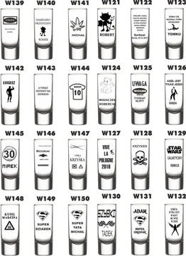 KIELISZKI Z DOWOLNYM GRAWEREM PREZENT urodziny