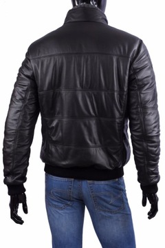 Kožená bunda Čierna Bomberka DORJAN MAR450_2 S