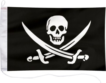 Flaga Piracka czaszka Bandera jachtowa Pirat szable 45x30cm