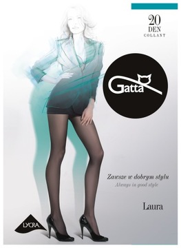Rajstopy Gatta Laura 20 den 5/XL Lycra / Kolory