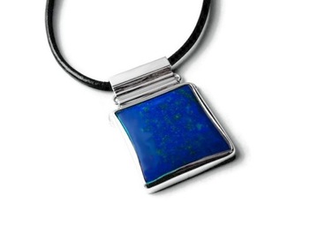 ZE SREBRA PIĘKNY LAPIS LAZULI LAZURYT ETUI WAWA