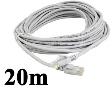 KABEL INTERNETOWY UTP LAN RJ45 CAT5E 20m