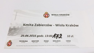 bilet KMITA Zabierzów - WISŁA Kraków 25.06.2016