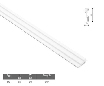 Планка декоративная NMC NOMASTYL -M2- 60х20мм 2мб