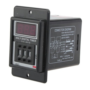 Przekaźnik czasowy zwłoczny Timer ASY-3D 230V AC