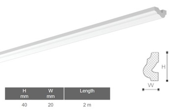 ПОЛОСКА НАСТЕННАЯ NMC LX42- 40х20мм 2мб