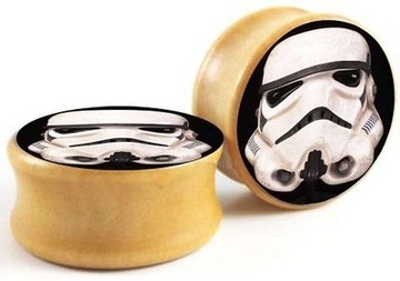 DREWNIANY TUNEL PLUG 16mm Star Wars Stormtrooper