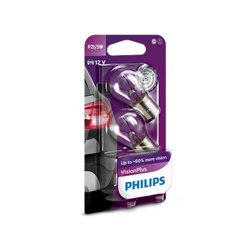 Philips Żarówki P21/5W VisionPlus +60% Światła