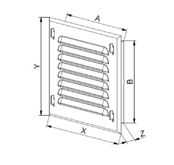 ДЫМОХОДНАЯ РЕШЕТКА AWENTA С ПОКРЫТИЕМ 14x21 MTK4GR ГРАФИТ