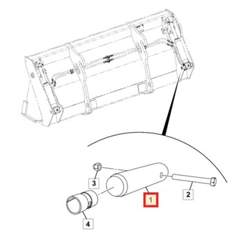 ШТИФТ ЦИЛИНДРА КОВША JCB НИЖНИЙ ПЕРЕДНИЙ 38x200