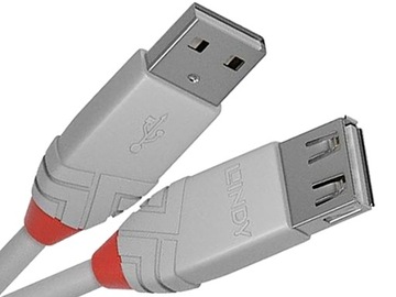 KABEL PRZEDŁUŻACZ USB 2.0 TYP A LINDY 36712 1M