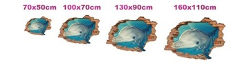 Наклейки на стену СМОТРОВАЯ ДЫРА 3D эффект 100х70см