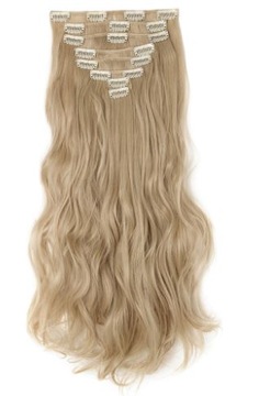 Doczepiane włosy clip in naturalny blond 50 cm