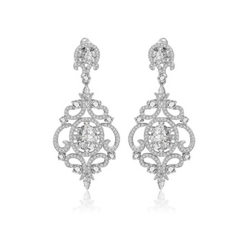 NASSARIUS KOLCZYKI CYRKONIA RETRO VINTAGE CRYSTAL